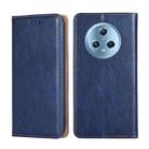 For Honor Magic5 Gloss Oil Solid Color Magnetic Leather Phone Case(Blue) - 1