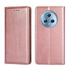 For Honor Magic5 Gloss Oil Solid Color Magnetic Leather Phone Case(Rose Gold) - 1