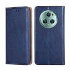 For Honor Magic5 Pro Gloss Oil Solid Color Magnetic Leather Phone Case(Blue) - 1