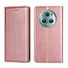 For Honor Magic5 Pro Gloss Oil Solid Color Magnetic Leather Phone Case(Rose Gold) - 1