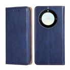 For Honor X40 Gloss Oil Solid Color Magnetic Leather Phone Case(Blue) - 1