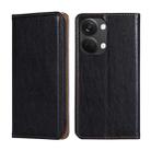 For OnePlus Ace 2V 5G Gloss Oil Solid Color Magnetic Leather Phone Case(Black) - 1