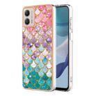 For Motorola Moto G53 Electroplating IMD TPU Phone Case(Colorful Scales) - 1