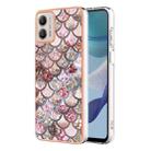 For Motorola Moto G53 Electroplating IMD TPU Phone Case(Pink Scales) - 1