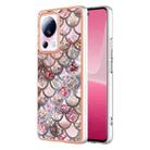 For Xiaomi 13 Lite 5G Electroplating IMD TPU Phone Case(Pink Scales) - 1