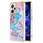 For Xiaomi Redmi Note 12 Pro+ 5G Global Electroplating IMD TPU Phone Case(Blue Marble) - 1