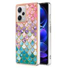For Xiaomi Redmi Note 12 Pro+ 5G Global Electroplating IMD TPU Phone Case(Colorful Scales) - 1