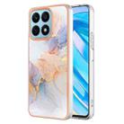 For Honor X8a Electroplating IMD TPU Phone Case(White Marble) - 1