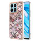 For Honor X8a Electroplating IMD TPU Phone Case(Pink Scales) - 1