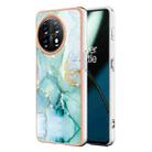 For OnePlus 11 Electroplating Marble Dual-side IMD Phone Case(Green 003) - 1