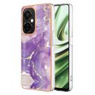 For OnePlus Nord CE 3 5G Electroplating Marble Dual-side IMD Phone Case(Purple 002) - 1