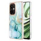 For OnePlus Nord CE 3 5G Electroplating Marble Dual-side IMD Phone Case(Green 003) - 1