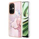 For OnePlus Nord CE 3 5G Electroplating Marble Dual-side IMD Phone Case(Rose Gold 005) - 1