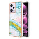 Electroplating Marble Dual-side IMD Phone Case For Xiaomi Redmi Note 12 Pro 5G Global/Note 12 Pro 5G China/Poco X5 Pro 5G/Note 12 Pro Speed(Green 004) - 1