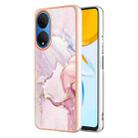 For Honor X7 Electroplating Marble Dual-side IMD Phone Case(Rose Gold 005) - 1