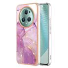 For Honor X9a/Magic5 Lite Electroplating Marble Dual-side IMD Phone Case(Purple 001) - 1