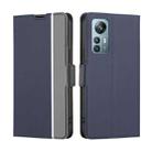 For Blackview A85 Twill Texture Side Buckle Leather Phone Case(Blue) - 1