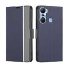 For Infinix Hot 12 Pro Twill Texture Side Buckle Leather Phone Case(Blue) - 1