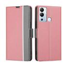 For Infinix Hot 12i Twill Texture Side Buckle Leather Phone Case(Pink) - 1