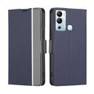 For Infinix Hot 12i Twill Texture Side Buckle Leather Phone Case(Blue) - 1