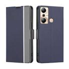 For Infinix Hot 20i Twill Texture Side Buckle Leather Phone Case(Blue) - 1