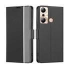 For Infinix Hot 20i Twill Texture Side Buckle Leather Phone Case(Black) - 1