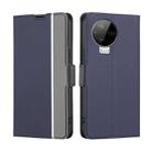 For Infinix Note 12 Pro 4G / Note 12 2023 Twill Texture Side Buckle Leather Phone Case(Blue) - 1