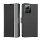 For Infinix Note 12 VIP Twill Texture Side Buckle Leather Phone Case(Black) - 1