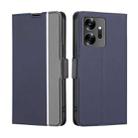 For Infinix Zero 20 Twill Texture Side Buckle Leather Phone Case(Blue) - 1