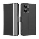 For Infinix Zero 20 Twill Texture Side Buckle Leather Phone Case(Black) - 1