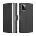 For Motorola Moto G Power 2023 Twill Texture Side Buckle Leather Phone Case(Black) - 1