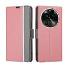 For OPPO Find X6 Pro 5G Twill Texture Side Buckle Leather Phone Case(Pink) - 1