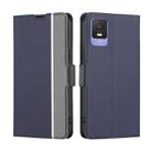 For TCL 403 Twill Texture Side Buckle Leather Phone Case(Blue) - 1