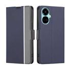 For Tecno Camon 19 / 19 Pro Twill Texture Side Buckle Leather Phone Case(Blue) - 1