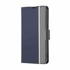 For Tecno Pova 4 Pro Twill Texture Side Buckle Leather Phone Case(Blue) - 1