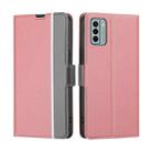 For Nokia G22 Twill Texture Side Buckle Leather Phone Case(Pink) - 1