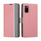 For Rakuten Big S Twill Texture Side Buckle Leather Phone Case(Pink) - 1