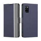 For Rakuten Big S Twill Texture Side Buckle Leather Phone Case(Blue) - 1