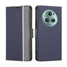 For Honor Magic5 Pro Twill Texture Side Buckle Leather Phone Case(Blue) - 1