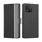 For Honor X5 4G Twill Texture Side Buckle Leather Phone Case(Black) - 1