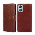 For Blackview A52 Crystal Texture Leather Phone Case(Brown) - 1