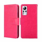For Infinix Note 11 Crystal Texture Leather Phone Case(Rose Red) - 1