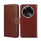 For OPPO Find X6 Pro 5G Crystal Texture Leather Phone Case(Brown) - 1