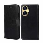 For Realme C55 4G Crystal Texture Leather Phone Case(Black) - 1