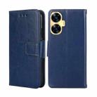 For Realme C55 4G Crystal Texture Leather Phone Case(Royal Blue) - 1