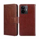 For Realme GT Neo 5 / GT3 / GT Neo 5 240W Crystal Texture Leather Phone Case(Brown) - 1