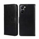 For Realme V30 5G / V30T Crystal Texture Leather Phone Case(Black) - 1