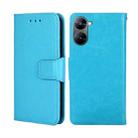 For Realme V30 5G / V30T Crystal Texture Leather Phone Case(Sky Blue) - 1