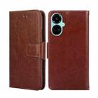 For Tecno Camon 19 / 19 Pro Crystal Texture Leather Phone Case(Brown) - 1