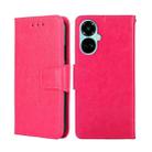 For Tecno Camon 19 / 19 Pro Crystal Texture Leather Phone Case(Rose Red) - 1